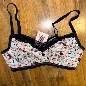 Savage X Fenty Cotton Essentials Lace Trim Bralette